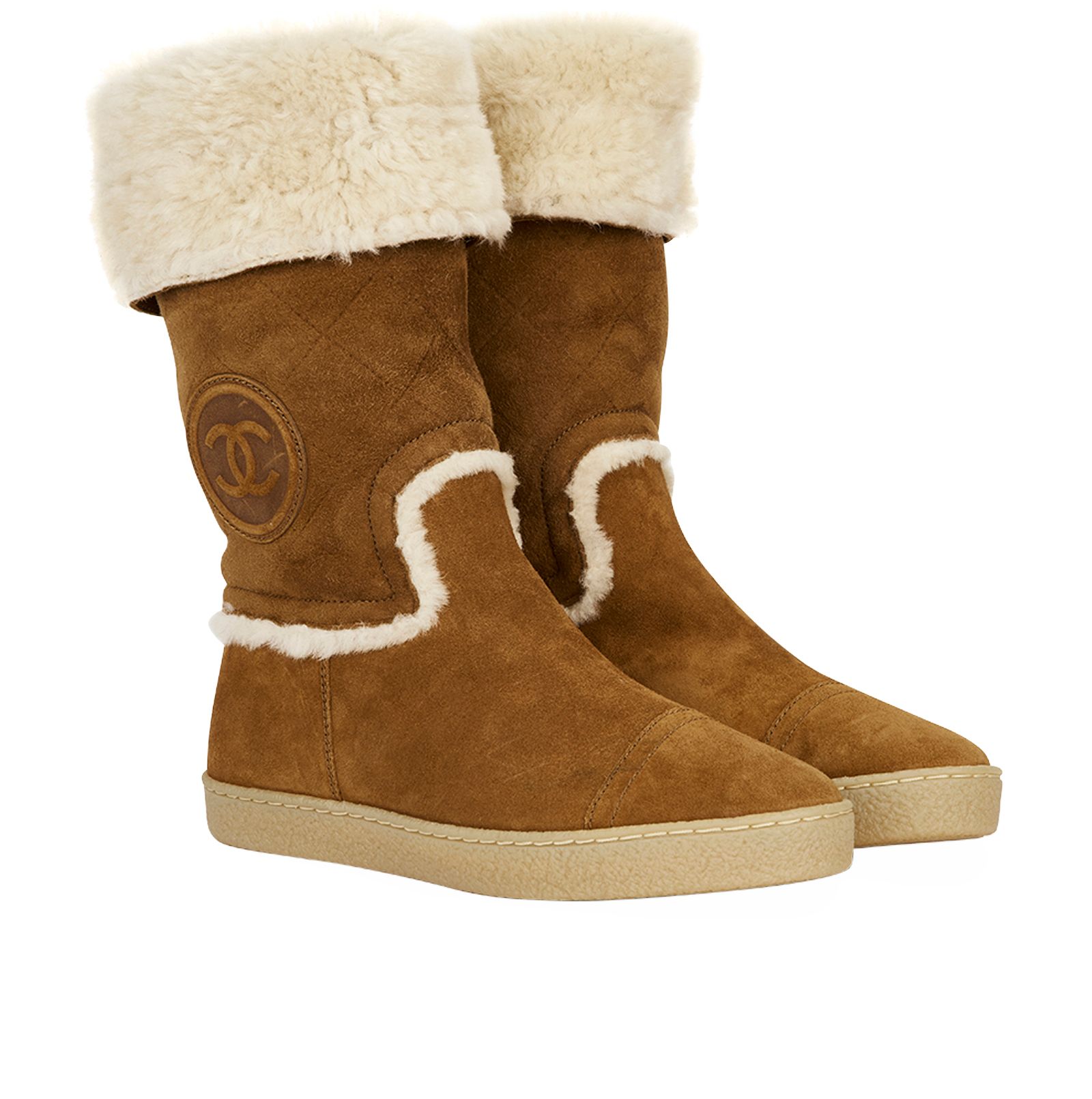 Chanel CC Quilted Winter Boots Boots Designer Exchange Buy Sell Exchange