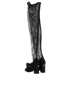 Chanel Knee-High Resille Mary Janes, &pound;1,100, Shoes, Black, Fabric, Back view