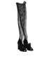 Chanel Knee-High Resille Mary Janes, &pound;1,100, Shoes, Black, Fabric, Side view