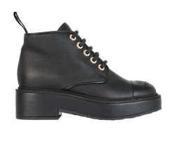 Chanel CC Lace Up Boots - Size Womens 3.5