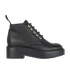 Chanel CC Lace Up Boots, &pound;550, Shoes, Black, Leather, Front view