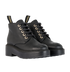 Chanel CC Lace Up Boots, &pound;550, Shoes, Black, Leather, Side view