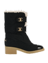 Chanel CC Quilted Snow Boots, front view