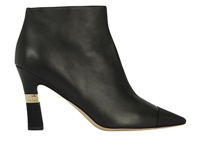 Chanel CC Pointed Toe Ankle Boots, front view