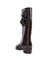 Chanel Maroon Rainboots, back view
