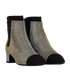 Chanel Cap Toe Sparkly Ankle Boots, £595, Shoes, Black/Gold, Leather/Nylon, Side view