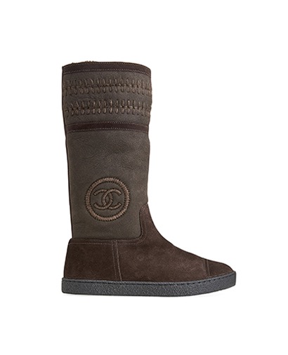 Chanel Sheepskin Boots, front view