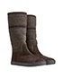 Chanel Sheepskin Boots, side view