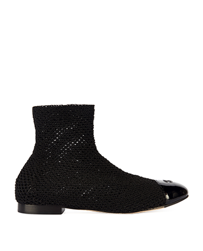 Chanel Knitted Ankle Boots, front view