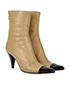 Chanel Chocolate Bar Quilted Ankle Boots, side view