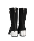 Chanel Pocket Ankle Boots, &pound;550, Shoes, Black/Silver, Fabric, Back view