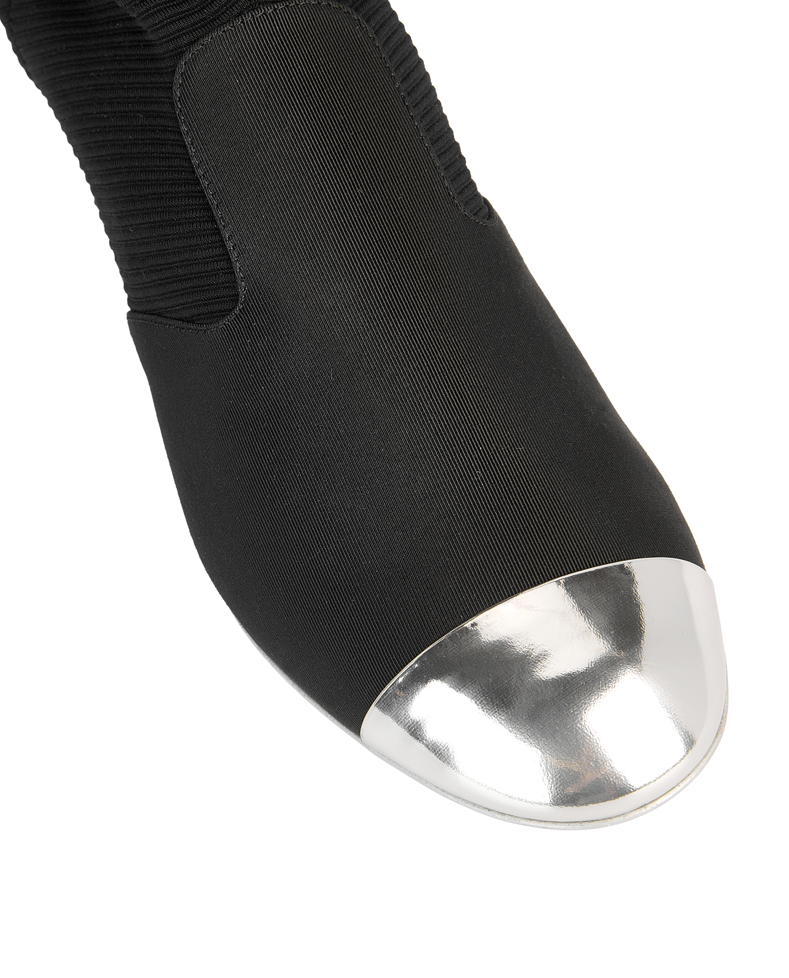 Chanel Pocket Ankle Boots, &pound;550, Shoes, Black/Silver, Fabric, Other view