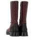 Chanel Logo Lace Up Boots, &pound;550, Shoes, Black/Burgundy, Leather, Back view