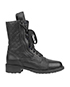 Chanel Quilted Lace Up Boots, front view