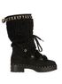 Chanel Shearling Chain Snow boots, front view