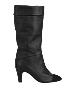 Pre-loved Chanel CC Cap Toe Boots - £550