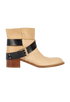 Chlo� Leather Strap Ankle Boots, front view