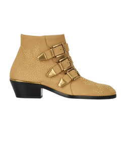 Chlo� Susanna Studded Boots, Leather, Beige, UK1.5, DB/B, 3*