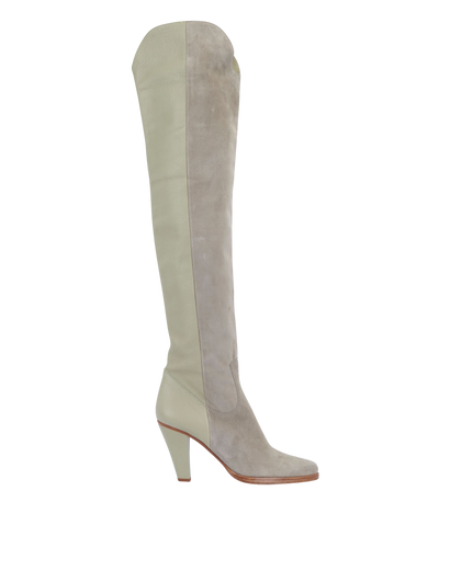 Chloé Knee High Boots Suede, front view