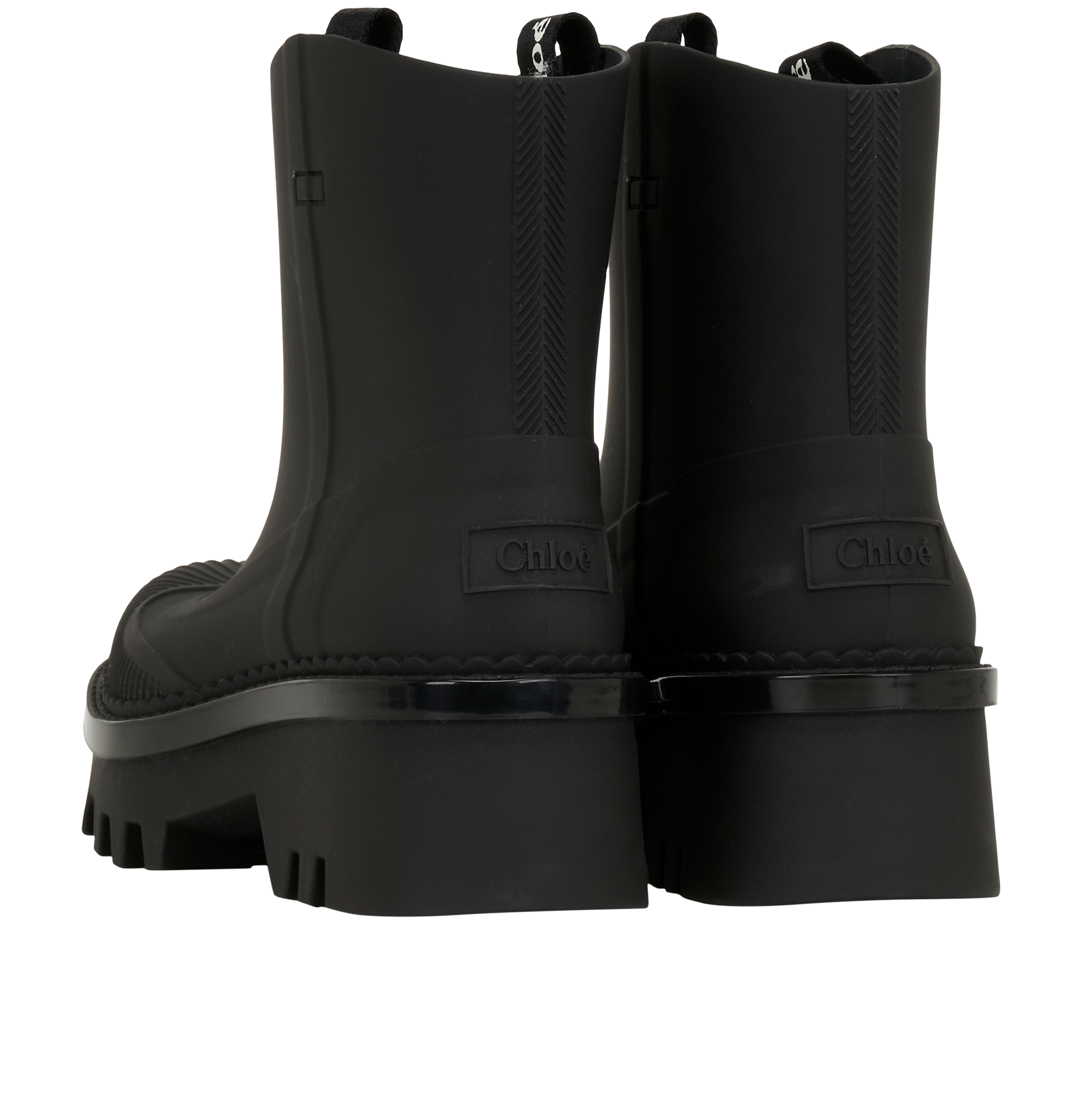 Chloe Raina Rain Boots, &pound;175, Shoes, Black, Rubber, Back view