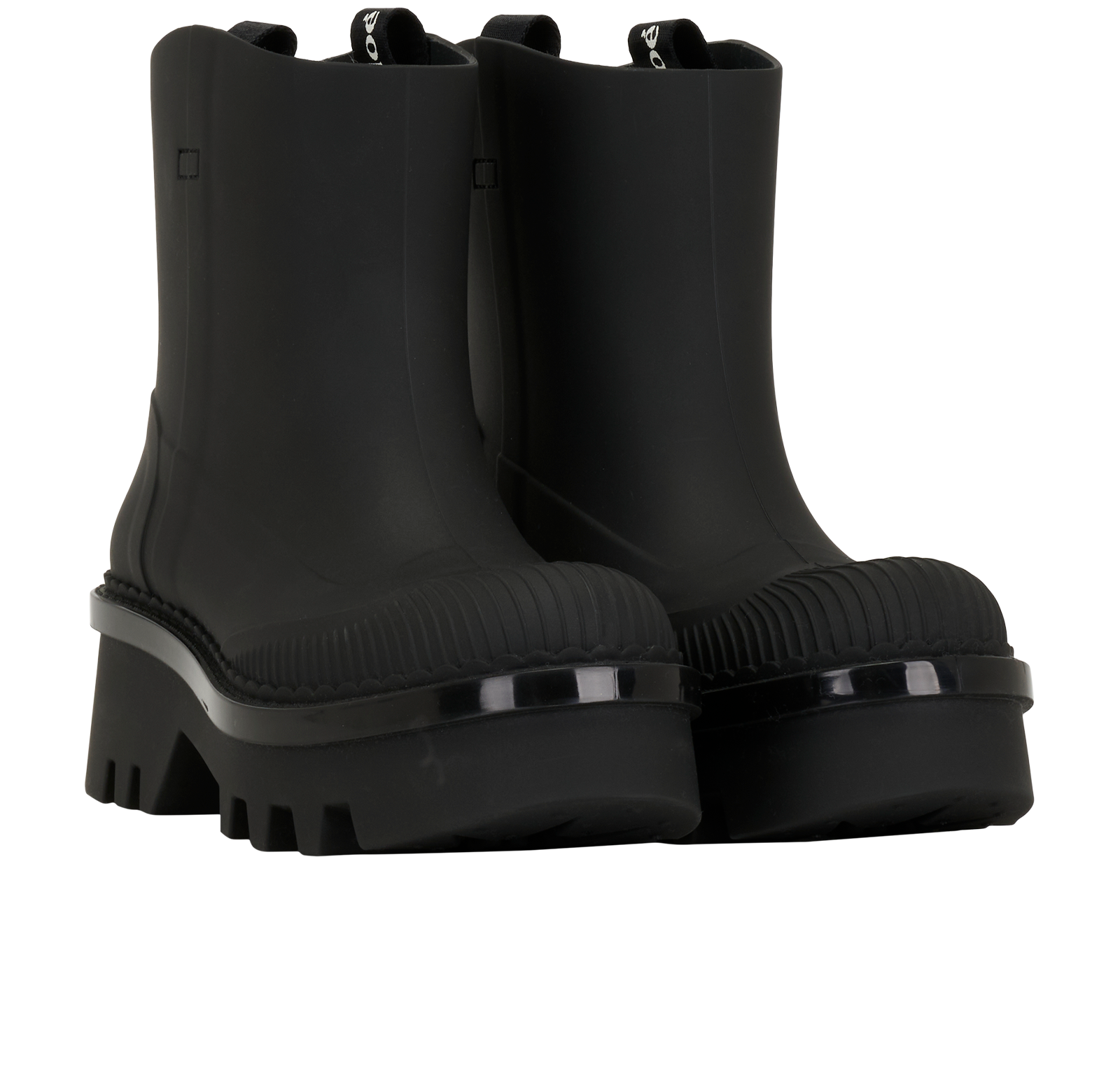 Chloe Raina Rain Boots, &pound;175, Shoes, Black, Rubber, Side view