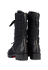 Christian Louboutin Pavleta Combat Boots, &pound;595, Shoes, Black, Nylon, Back view