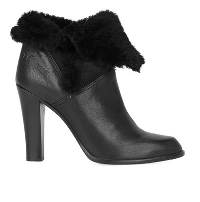 Dior Shearling Trim Ankle Boots, front view