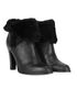 Dior Shearling Trim Ankle Boots, side view