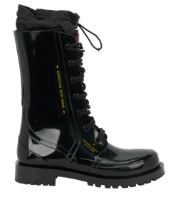 Christian Dior Diorcamp Combat Boots, Rubber, Black, UK7, 2*