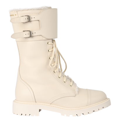Christian Dior D-Strap Boot, £450, Shoes, White, Leather, Front view