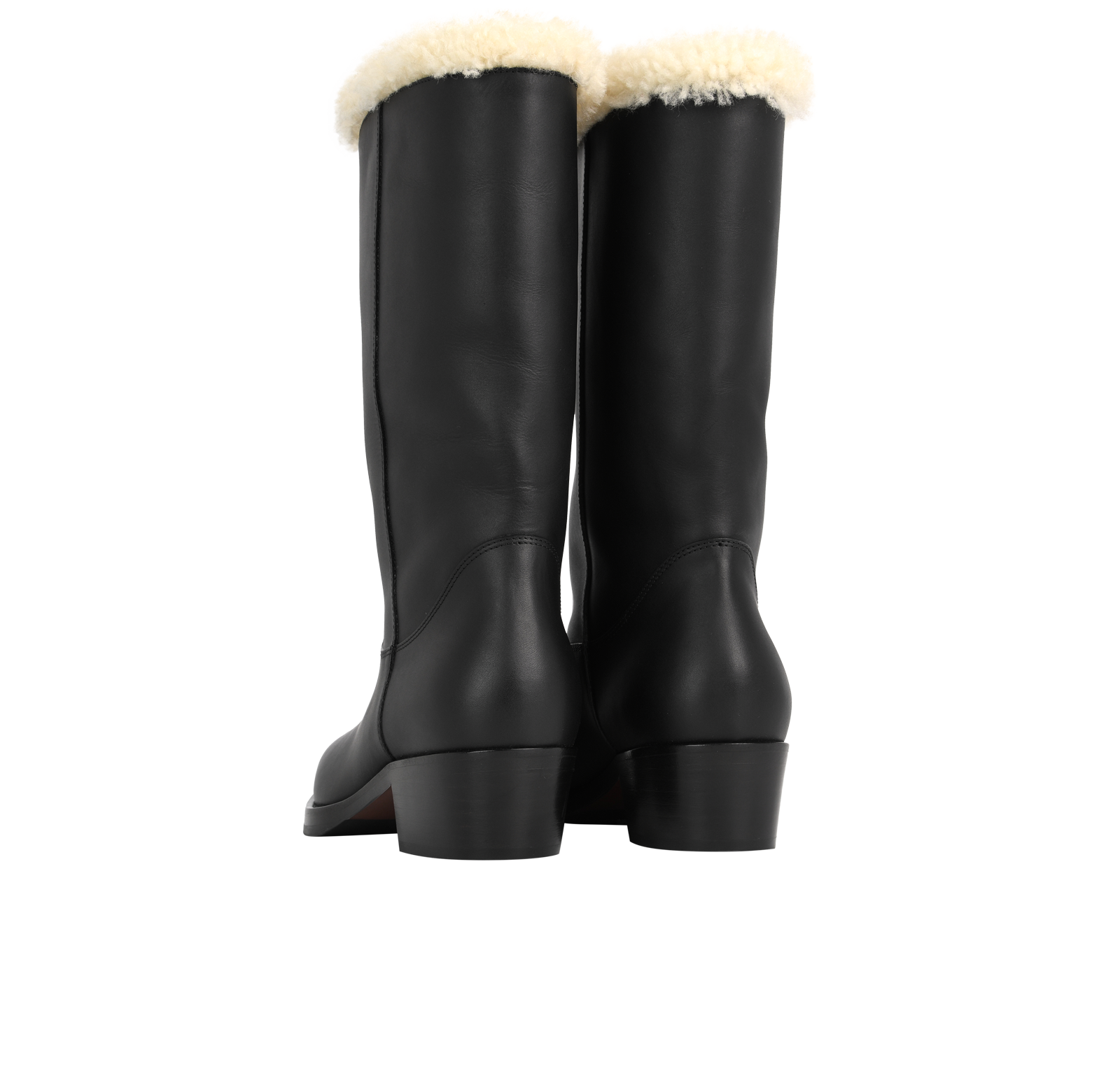 Christian Dior Western Boots, &pound;450, Shoes, Black, Leather/Shearling, Back view