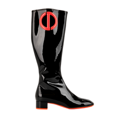 Christian Dior Idole Boots, Patent, Black/Orange, UK 5, B, 3*