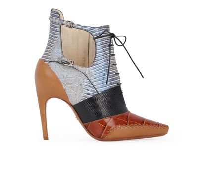 Christian Dior Laced Stiletto Ankle Boots, front view