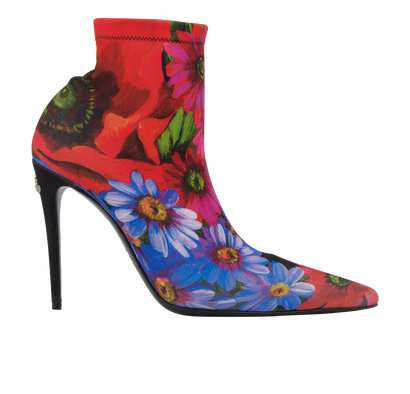 Dolce & Gabbana Floral Ankle Boots, front view