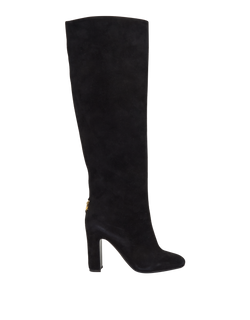 Dolce & Gabbana Knee High Boots, Suede, Black, UK6, DB/B, 2*