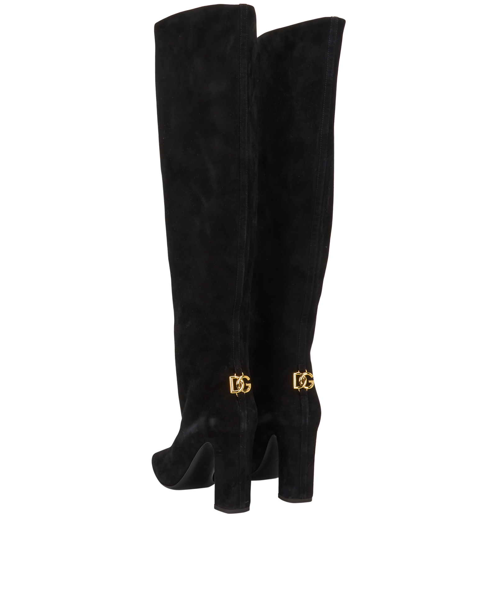 Dolce & Gabbana Knee High Boots, &pound;450, Shoes, Black, Suede, Back view