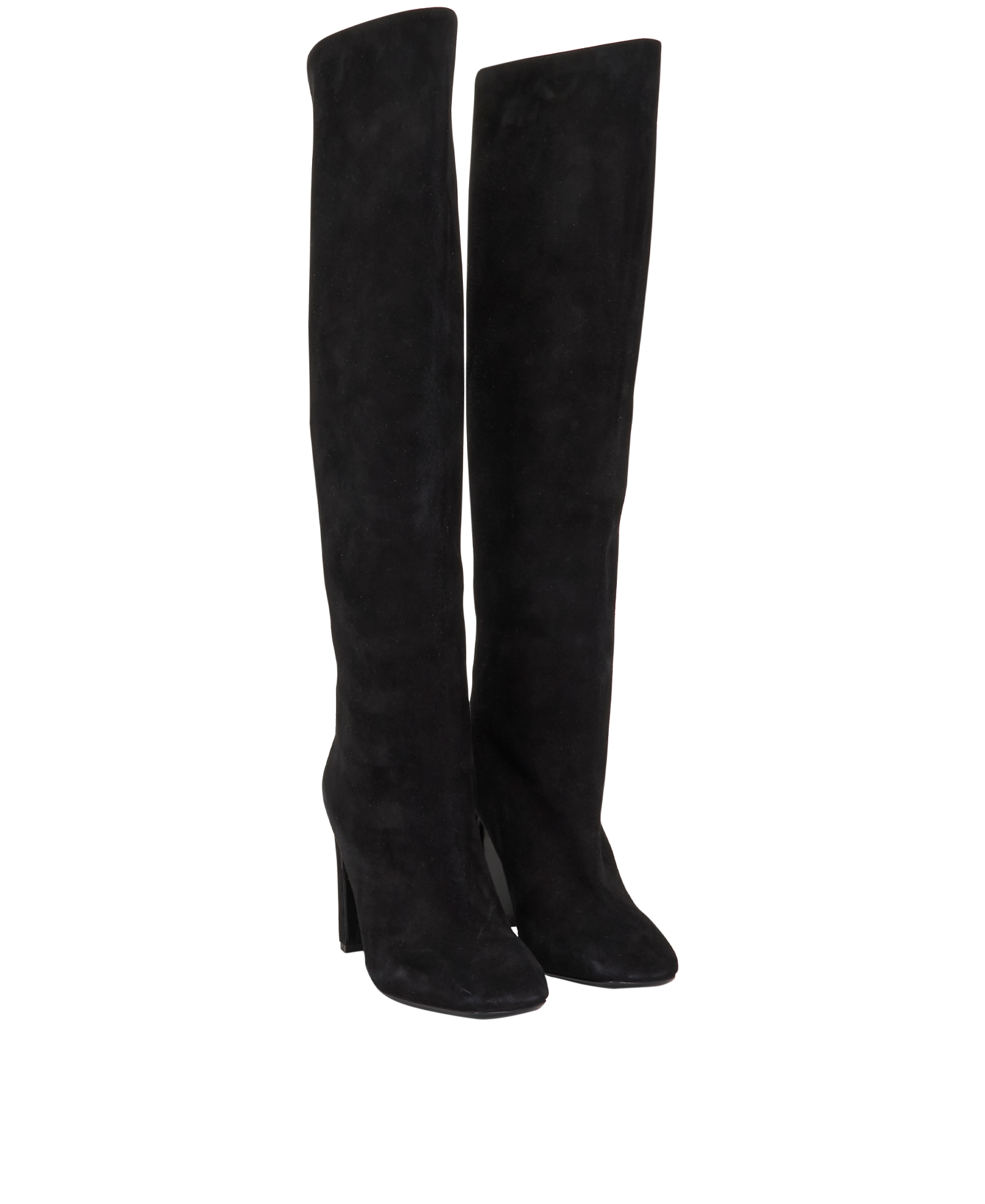 Dolce & Gabbana Knee High Boots, &pound;450, Shoes, Black, Suede, Side view