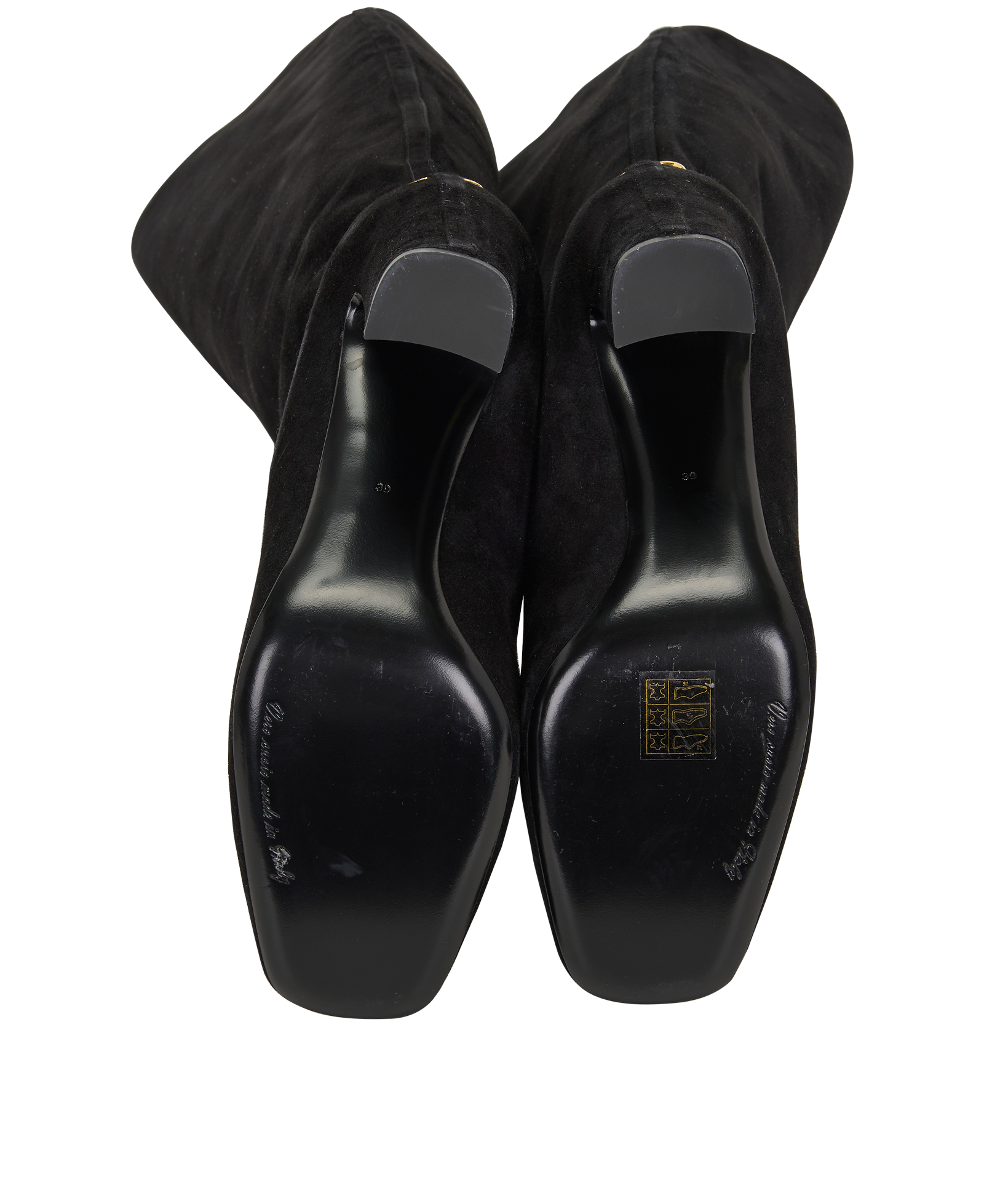 Dolce & Gabbana Knee High Boots, &pound;450, Shoes, Black, Suede, Top view