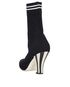 Fendi Knitted Heeled Ankle Boots, back view