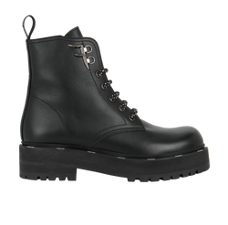 Fendi Army Boots, Leather, Black, UK6, 2*