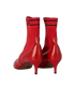 Fendi Sock Ankle Boots, £295, Shoes, Red, Fabric/Leather, Back view