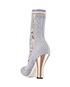 Fendi Embroidered Sock Boots, back view
