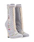 Fendi Embroidered Sock Boots, side view