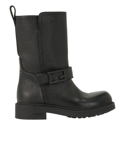 Fendi Filo Boots, &pound;595, Shoes, Black, Leather, Front view