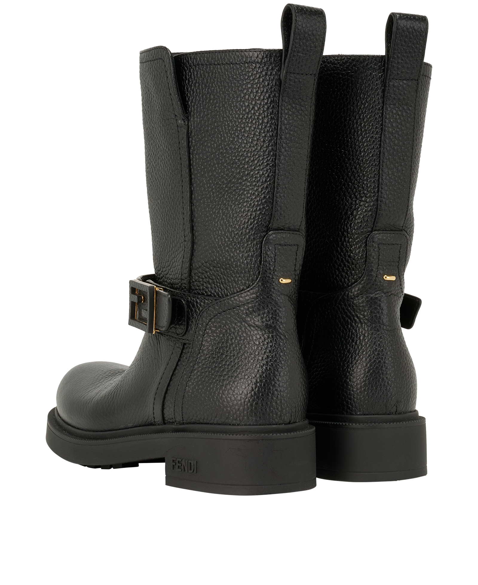 Fendi Filo Boots, &pound;595, Shoes, Black, Leather, Back view