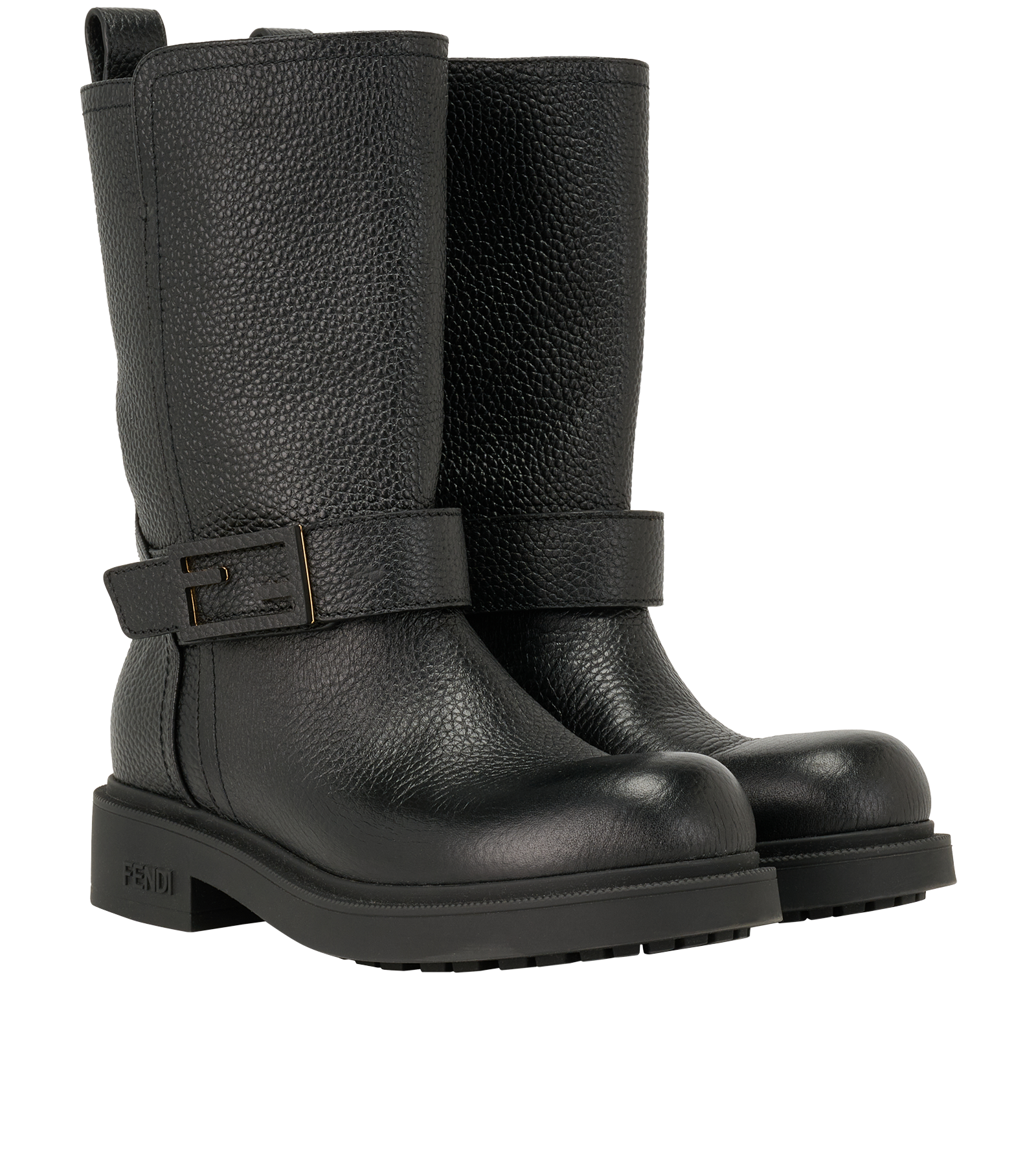 Fendi Filo Boots, &pound;595, Shoes, Black, Leather, Side view