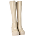 Fendi Knee High Wedge Boots, £295, Shoes, Cream, Patent Leather, Side view