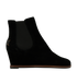 Fendi Wedge Ankle Boots, &pound;120, Shoes, Black, Suede, Front view