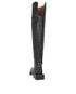 Ganni Square-toe Faded Leather Over The Knee Boots, back view