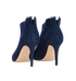 Gianvito Rossi Punity Ankle Booties, &pound;80, Shoes, Navy, Suede, Back view